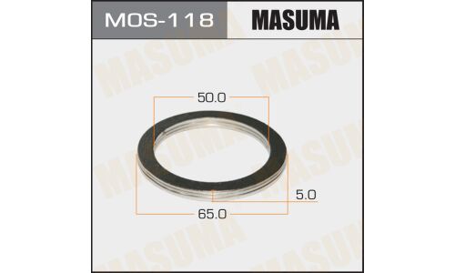 Кольцо уплотнительное выхлопной трубы Masuma, 50x65мм, комплект 20шт, арт. MOS-118