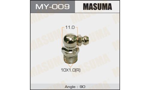 Тавотница Masuma, M10x1(R), угол 90°, арт. MY-009