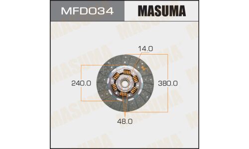 Диск сцепления Masuma (380х240х14х48мм), арт. MFD034