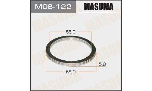 Кольцо уплотнительное выхлопной трубы Masuma, 55x68мм, арт. MOS-122
