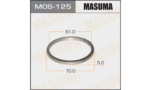 Кольцо уплотнительное выхлопной трубы Masuma, 61x70мм, арт. MOS-125