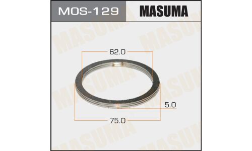 Кольцо уплотнительное выхлопной трубы Masuma, 62x75мм, арт. MOS-129
