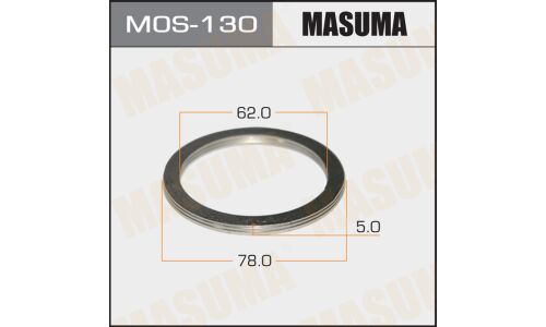 Кольцо уплотнительное выхлопной трубы Masuma, 62x78мм, арт. MOS-130