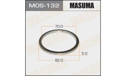 Кольцо уплотнительное выхлопной трубы Masuma, 70x82мм, комплект 20шт, арт. MOS-132