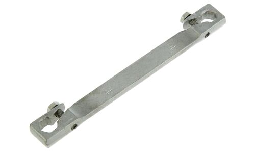 Ключ для прокачки тормозов Россия, плоский, с поджимом, 2 болта, 10/12мм, арт. 513120