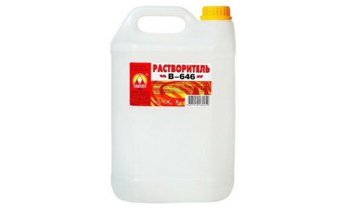 Растворитель Вершина B-646, для снятия лакокрасочных покрытий и разбавления эмалей и лаков, 5л