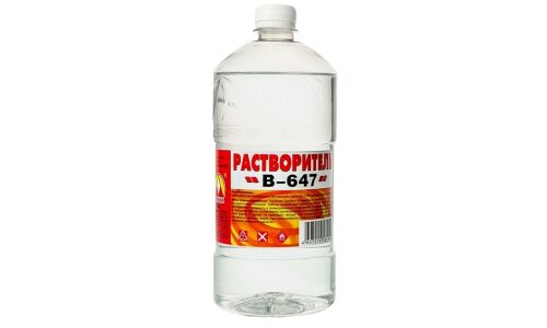 Растворитель Вершина B-647, для снятия лакокрасочных покрытий и разбавления красок, 1л