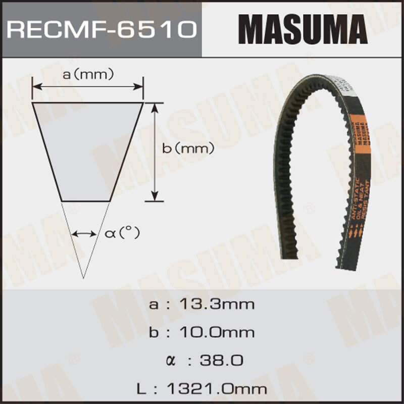 

Ремень клиновидный "Masuma" рк.6510