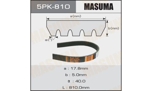 Ремень ручейковый Masuma 5PK- 810