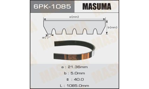 Ремень ручейковый "Masuma" 6PK-1085