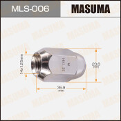 Гайка колесная Masuma MLS-006, закрытая, M14x1.25(R), длина 35.9мм, коническая посадка, под ключ 21мм