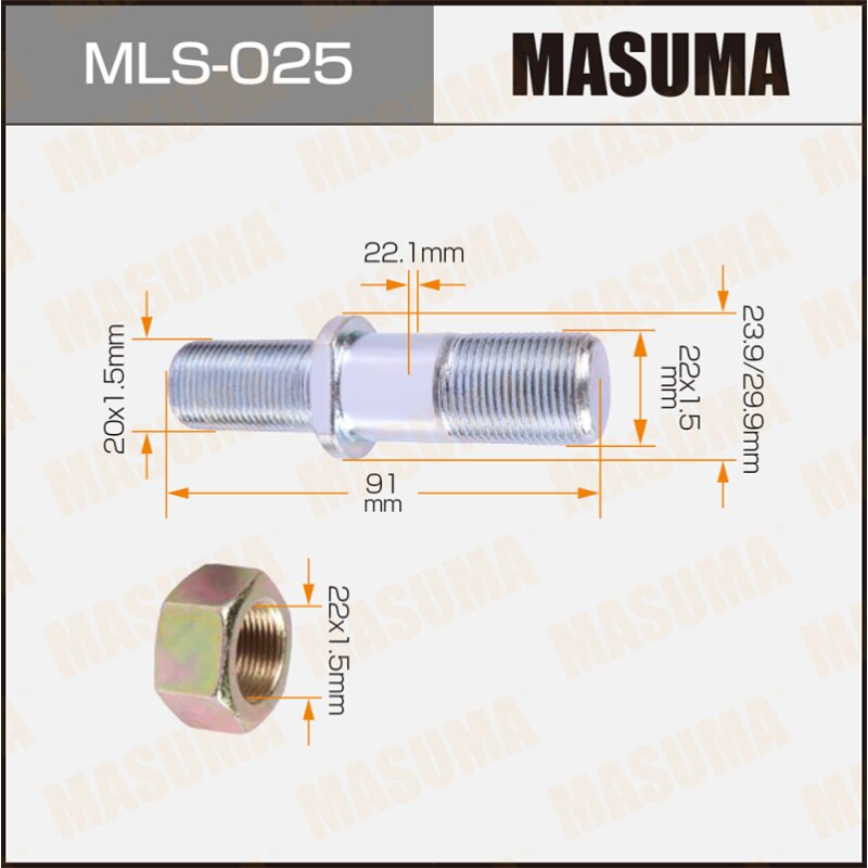 

Шпилька для грузовика "Masuma" OEM_MC802140 Fuso Front,Rear/L