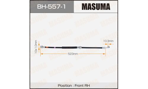 Шланг тормозной Masuma для Nissan Bassara / R'Nessa / Presage, передний, правый, арт. bh-557-1