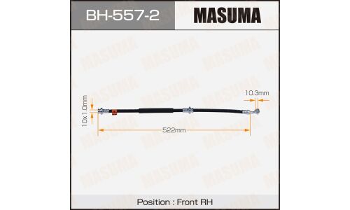 Шланг тормозной Masuma для Nissan Bassara / R'Nessa / Presage, передний, левый, арт. BH-557-2