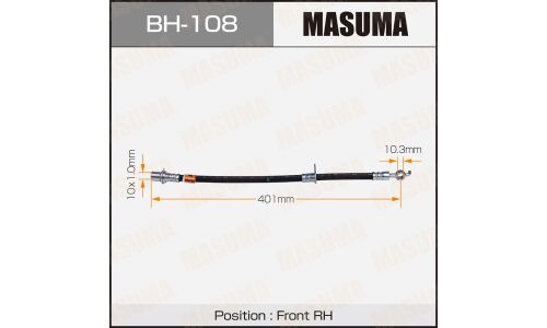 Шланг тормозной Masuma для Toyota LiteAce / TownAce, передний, правый, арт. bh-108