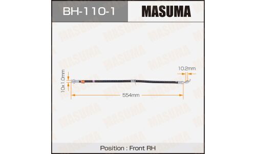 Шланг тормозной Masuma для Toyota Camry / Vista, передний, правый, арт. bh-110-1