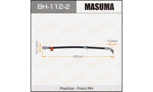 Шланг тормозной Masuma для Toyota Land Cruiser, передний, правый, арт. BH-112-2