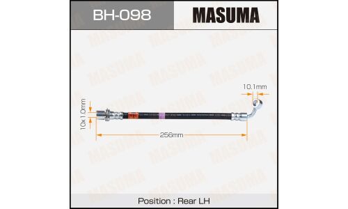 Шланг тормозной Masuma для Toyota Land Cruiser Prado, задний, левый, арт. bh-098