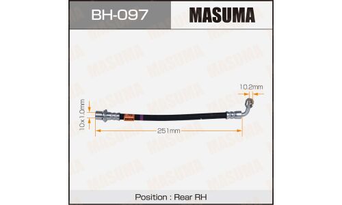 Шланг тормозной Masuma, задний, арт. BH-097