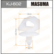 Клипса крепежная Masuma KJ-602 (OEM 76882-0E700)