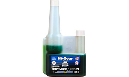 Очиститель форсунок Hi-Gear Diesel Engine Injector Cleaner, присадка в дизельное топливо, с кондиционером SMT², бутылка с дозатором 240мл, арт. HG3410