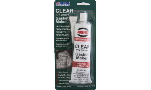 Герметик-прокладка ABRO Masters Clear RTV Silicone Gasket Maker, силиконовый, прозрачный, туба 85г, арт. 13-AB-CH-RE-S