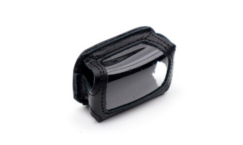 Чехол на брелок сигнализации Tomahawk 7010/9000/9010/9020/9030 кожаный черного цвета