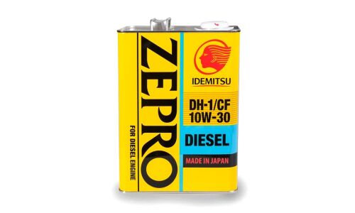 Масло моторное Idemitsu Zepro Diesel 10w30, минеральное, API CF, JASO DH-1, для дизельного двигателя, 4л, арт. 2862-004