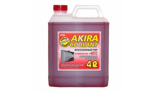 Антифриз KYK Akira Long Life Coolant (LLC), красный, -40°C, 4л, арт. 54-027