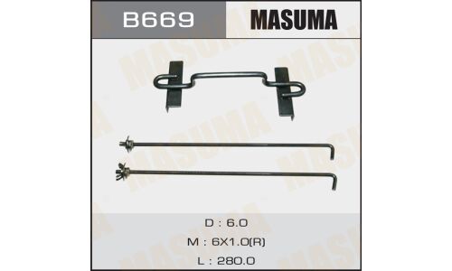 Крепление для аккумуляторов Masuma, типоразмер D, планка и стяжки, арт. B669