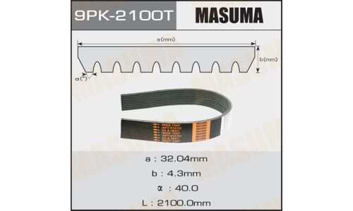 Ремень ручейковый MASUMA 9PK-2100T