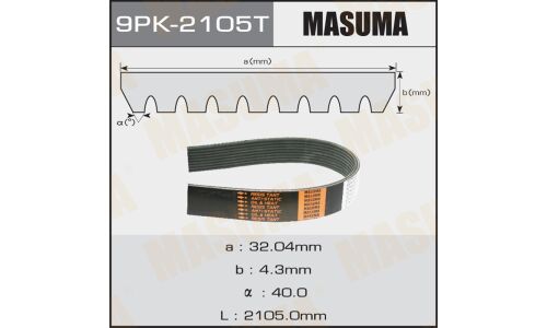 Ремень ручейковый MASUMA 9PK-2105T