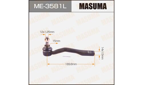 Наконечник рулевой тяги Masuma, левый, арт. ME-3581L