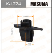 Клипса крепёжная бампера Masuma, для Lexus, Toyota, арт. KJ-374