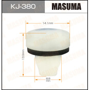 Клипса крепёжная обшивки багажника Masuma, для Toyota, арт. KJ-380