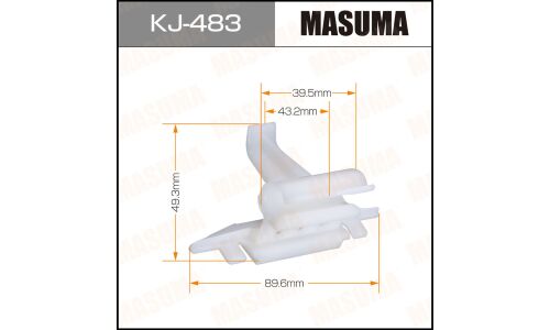 Клипса крепёжная бампера Masuma, для Toyota, арт. KJ-483