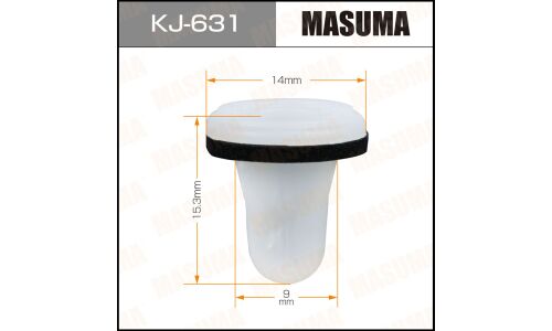Клипса крепёжная деталей кузова Masuma, для Nissan, арт. KJ-631
