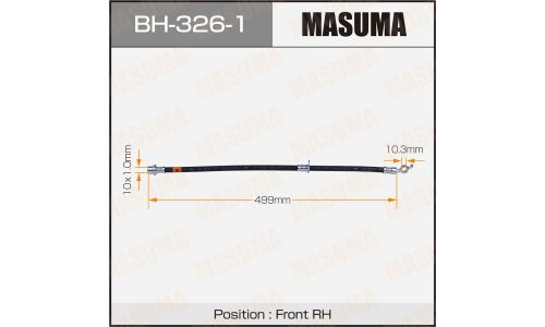 Шланг тормозной Masuma для Toyota Camry Gracia, передний, правый, арт. bh-326-1