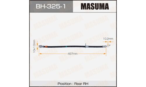 Шланг тормозной Masuma для Toyota Camry / Vista, задний, правый, арт. bh-325-1