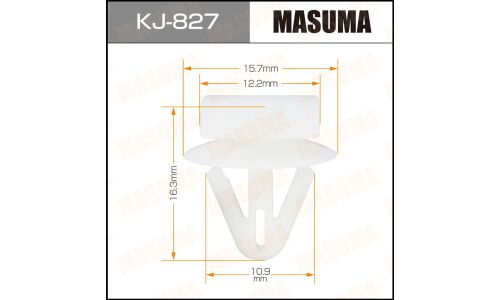 Клипса крепёжная деталей кузова Masuma, для Daihatsu, Mitsubishi, арт. KJ-827