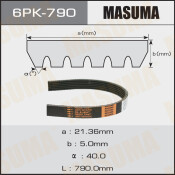 Ремень ручейковый Masuma 6PK- 790