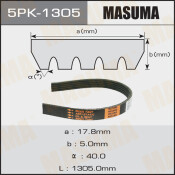Ремень ручейковый Masuma 5PK-1305