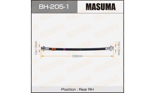 Шланг тормозной Masuma для Nissan Sunny, задний, правый, арт. bh-205