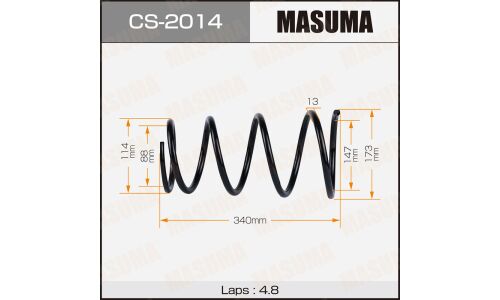 Пружина подвески Masuma, задняя, арт. CS-2014