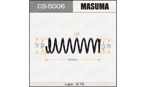 Пружина подвески Masuma, задняя, арт. CS-5006