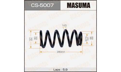 Пружина подвески Masuma, задняя, арт. CS-5007