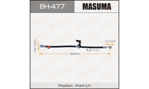 Шланг тормозной Masuma для Honda Accord / Torneo, передний, левый, арт. bh-477