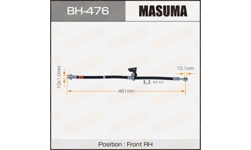 Шланг тормозной Masuma для Honda Accord / Torneo, передний, правый, арт. bh-476