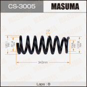 Пружина подвески Masuma, передняя, арт. CS-3005