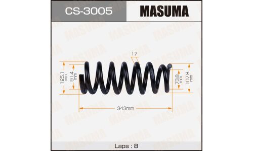 Пружина подвески Masuma, передняя, арт. CS-3005